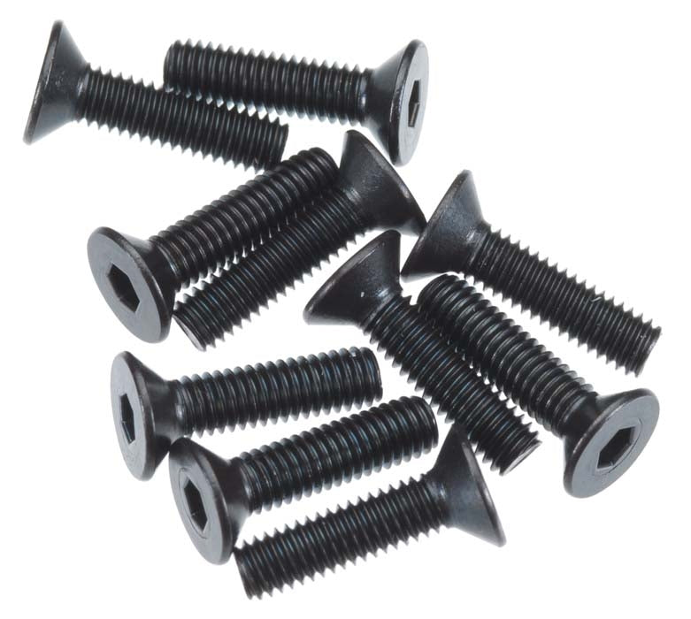 Axial Hex Socket Flat Head M3x12mm Black (10) - AXIC0146