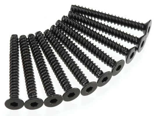 Axial Hex Socket Tap Flat Head M3x25mm Black (10) - AXIC0470