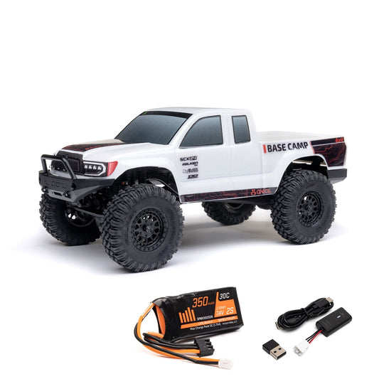 Axial SCX24 RTR with Base Camp Body - White