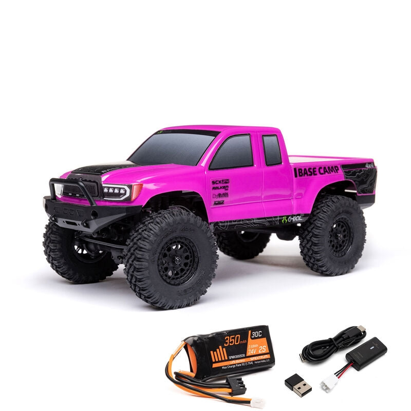 Axial SCX24 RTR with Base Camp Body - Pink