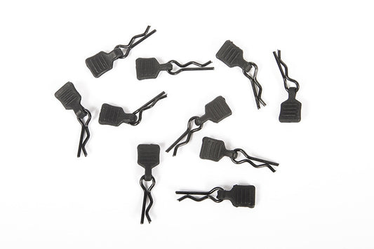 Axial 3mm Body Clip w/Tab Black (10) SCX24