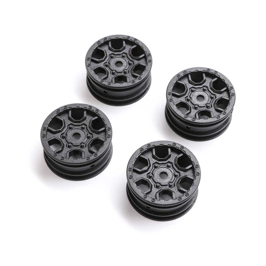 Axial 1.0" SCX24 Ford Bronco Wheels, Black (4)