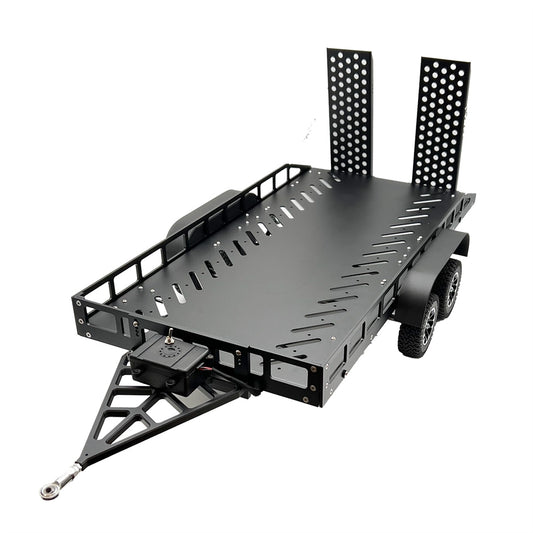 Bold RC 1/10 Scale Full Metal Trailer with LED Lights (Black)