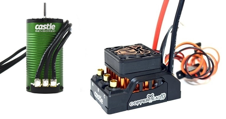 Castle Creations Copperhead 10 ESC and 1415-2400kV Sensored MT Combo