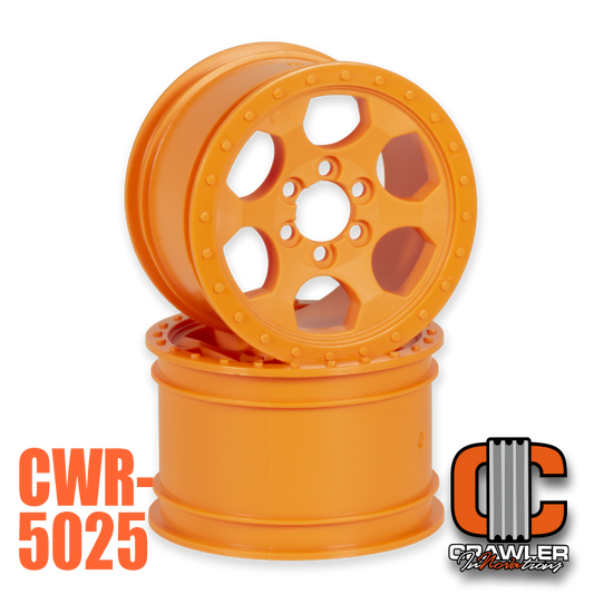 Crawler Innovations 2.2" 6 Bolt Wheel 1.5" Width - Orange (2)