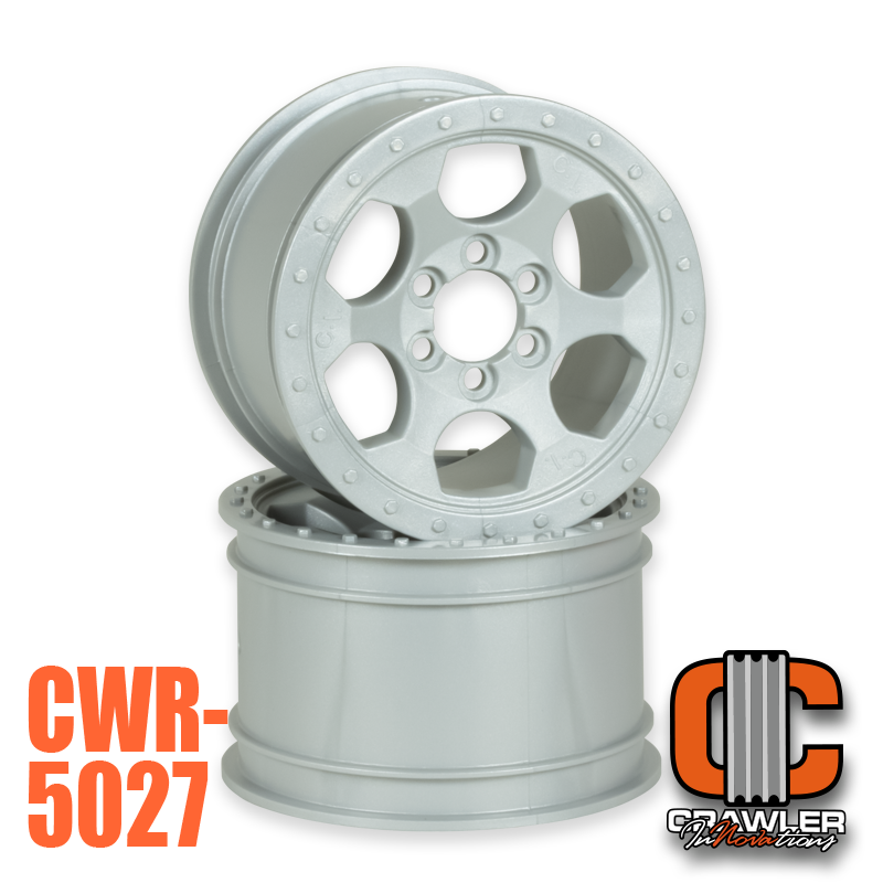 Crawler Innovations 2.2" 6 Bolt Wheel 1.5" Width - Silver (2)