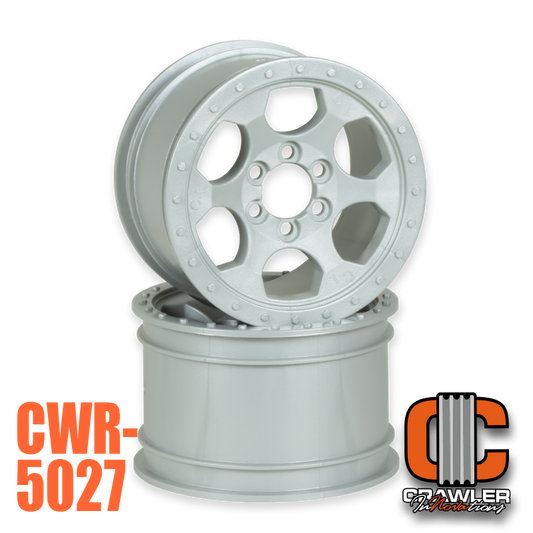 Crawler Innovations 2.2" 6 Bolt Wheel 1.5" Width - Silver (2)