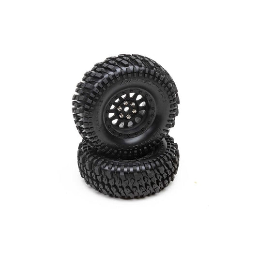 Duratrax 1.9" Class 1 Pivot CR Tires Mounted on Black Wheels (2)