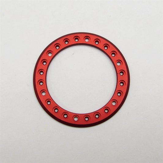 Gear Head RC 1.9" Aluminum Beadlock Rings - Anodized Red (2)