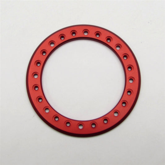 Gear Head RC 2.2" Aluminum Beadlock Rings - Anodized Red (2)