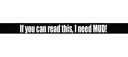If you can read this I need Mud Windshield Banner
