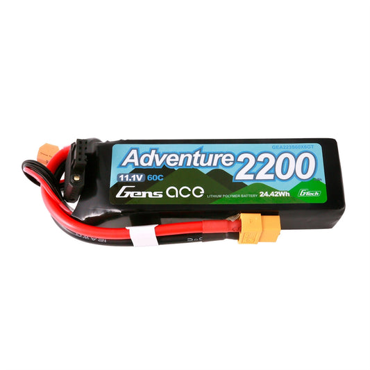 Gens ace 3S 11.1V 2200mAh 60C G-Tech Adventure LiPo Battery - XT60 (GEA223S60X6GT)