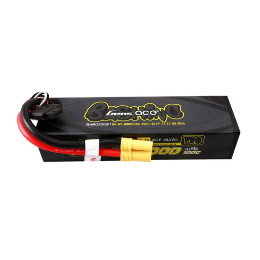 Gens ace 3S 11.1V 8000mAh 100C G-Tech Bashing Pro Series LiPo Battery - EC5 (GEA8K3S10E5GT)