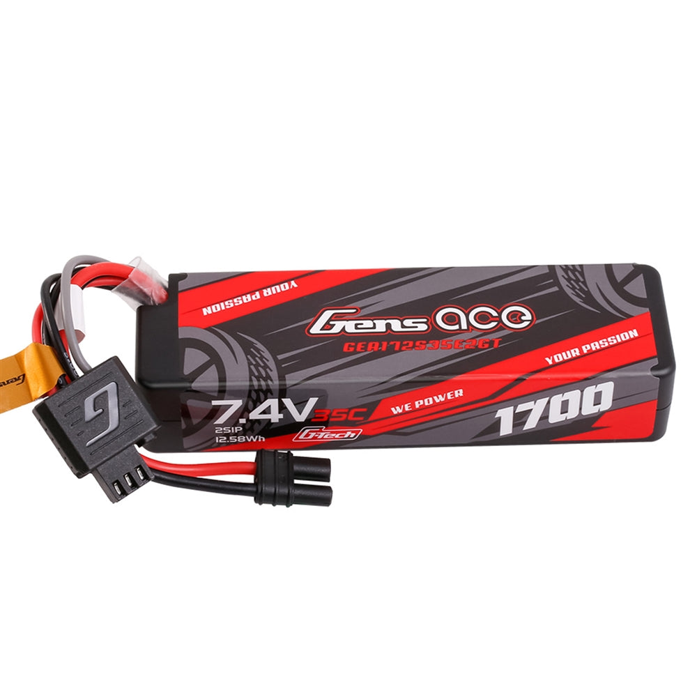 Gens ace 2S 7.4V 1700mAh 35C G-Tech LiPo Battery - EC2 / IC2 (GEA172S35E2GT)
