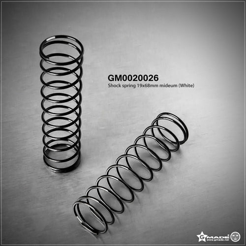Gmade XD Shock Spring 19x68mm Medium White (2)