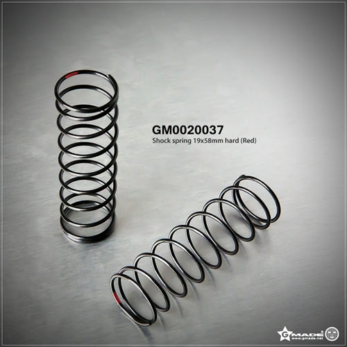 Gmade XD Shock Spring 19x58mm Hard Red (2)