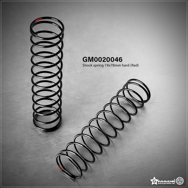 Gmade XD Shock Spring 19x78mm Hard Red (2)