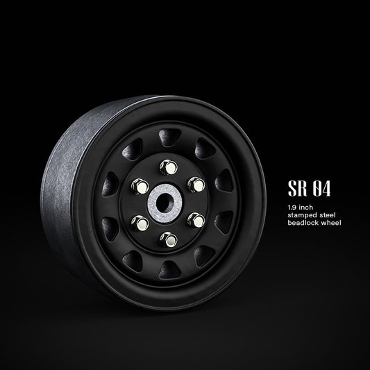 Gmade 1.9" SR04 Beadlock Wheels (Matte Black) (2)