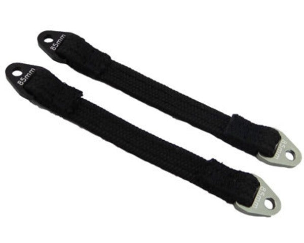 Hot Racing Suspension Travel Limit Straps 85mm (2) Black - Gun Metal