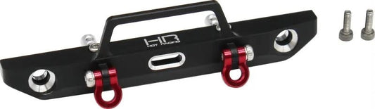 Hot Racing Aluminum Front Bumper with Fairlead & Light Buckets Axial SCX24
