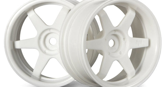 HPI Racing TE37 Wheel, 26mm, White, 6mm Offset (2pcs)