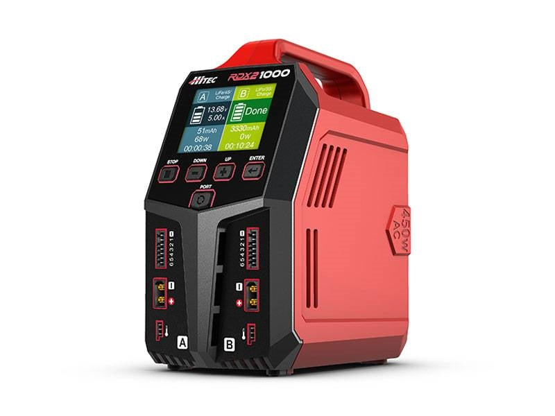 Hitec RCD RDX2 1000 Dual Port 450W/1000W AC/DC Charger