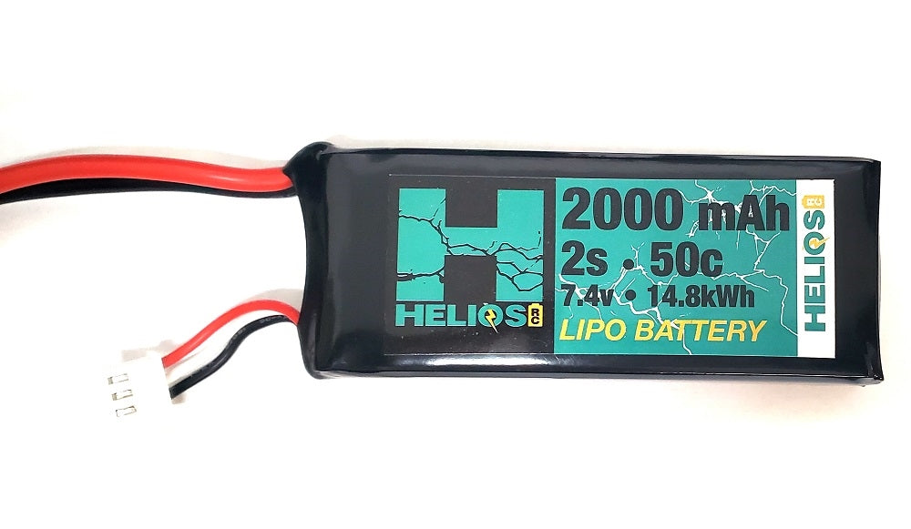 Helios RC 2S 7.4V 2000mAh 50C LiPo Battery - XT60 and TRX