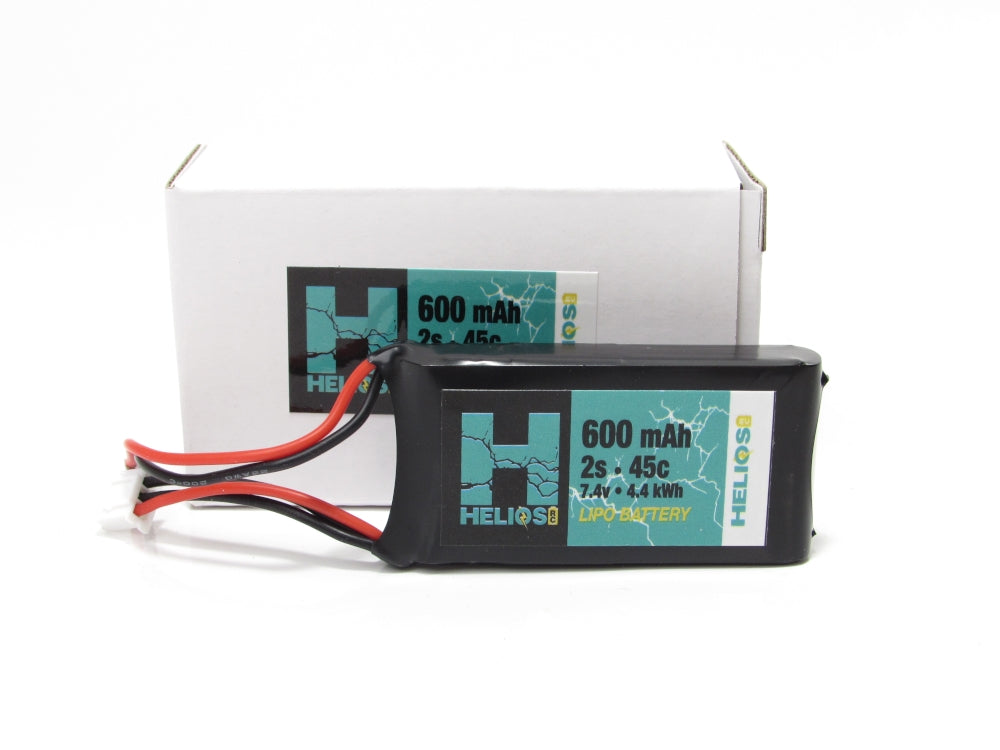 Helios RC 2S 7.4V 600mAh 45C LiPo Battery for SCX24