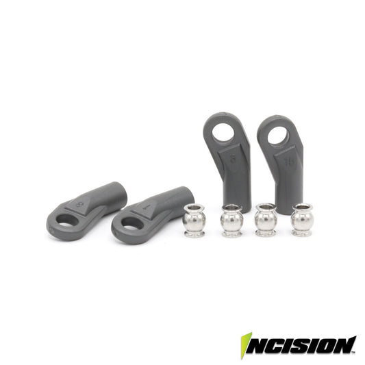 Incision Pro Bent Rod Ends with Pivot Balls (4)