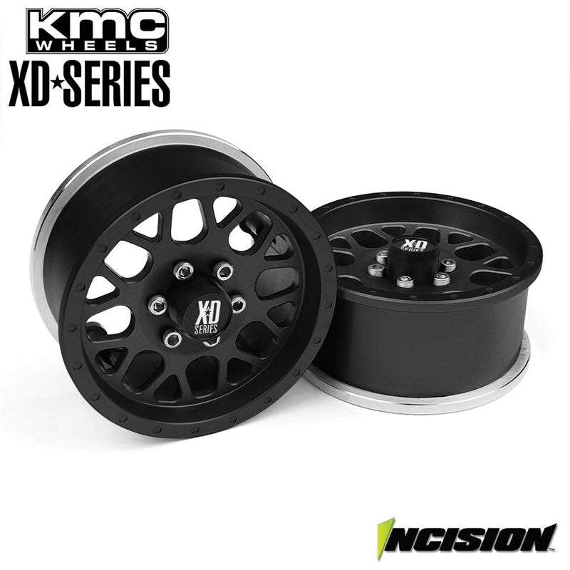 Incision KMC 1.9" XD820 Grenade Black Anodized Wheel (2)
