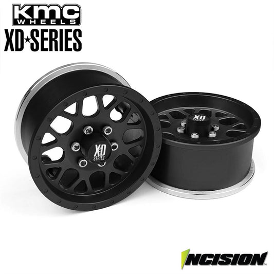 Incision KMC 1.9" XD820 Grenade Black Anodized Wheel (2)