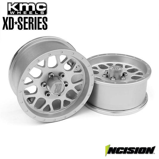 Incision KMC 1.9" XD820 Grenade Clear Anodized Wheels (2)