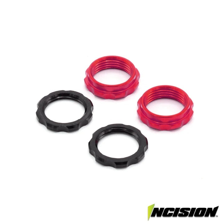 Incision S8E Machined Spring Collars (2) - Red