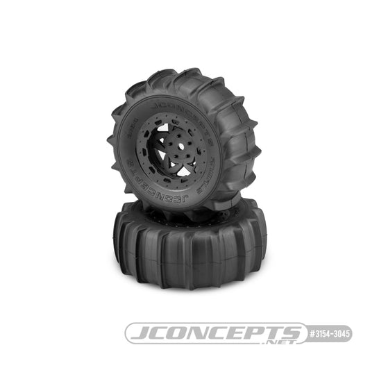 JConcepts Animal 2.2" / 3.0" Paddle Tires, Pre-Mounted on Tremor Wheels, Yellow Compound (2)