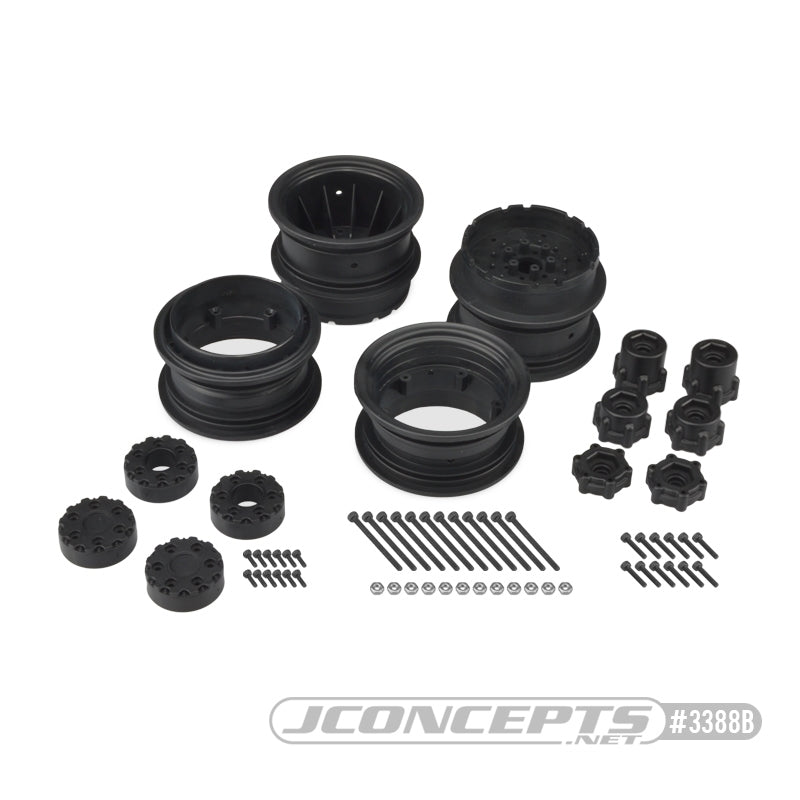 JConcepts Krimson Dually 2.6" Dual Truck Wheels Black (2)