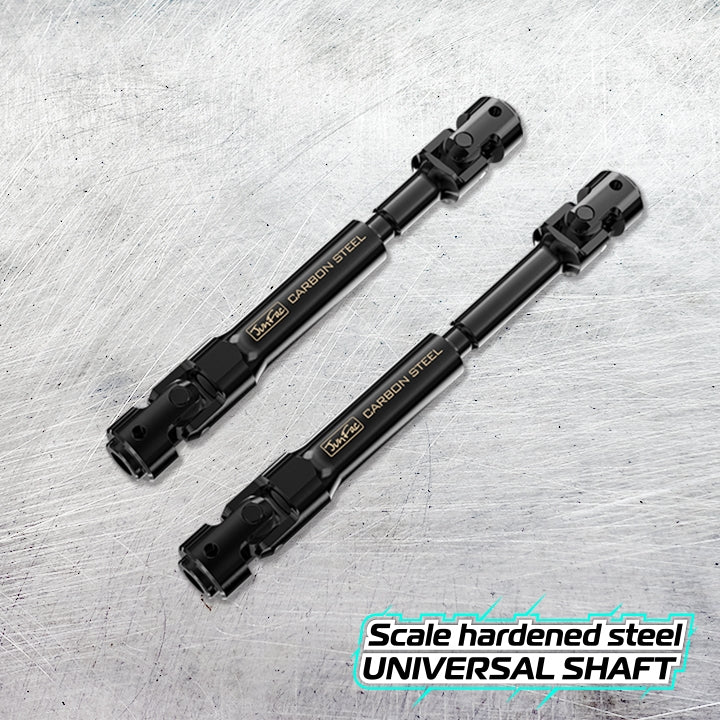 JunFac Scale Hardened Steel Universal Shafts (2) for Traxxas TRX-4 Short WB (312mm)