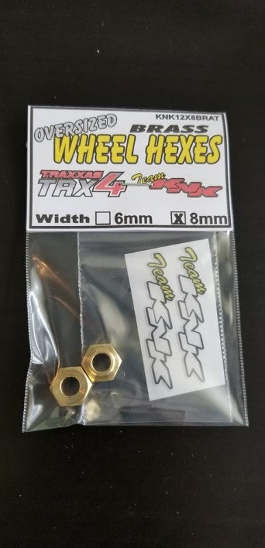 Team KNK 12mm x 8mm Brass Wheel Hexes for TRX-4 (2)