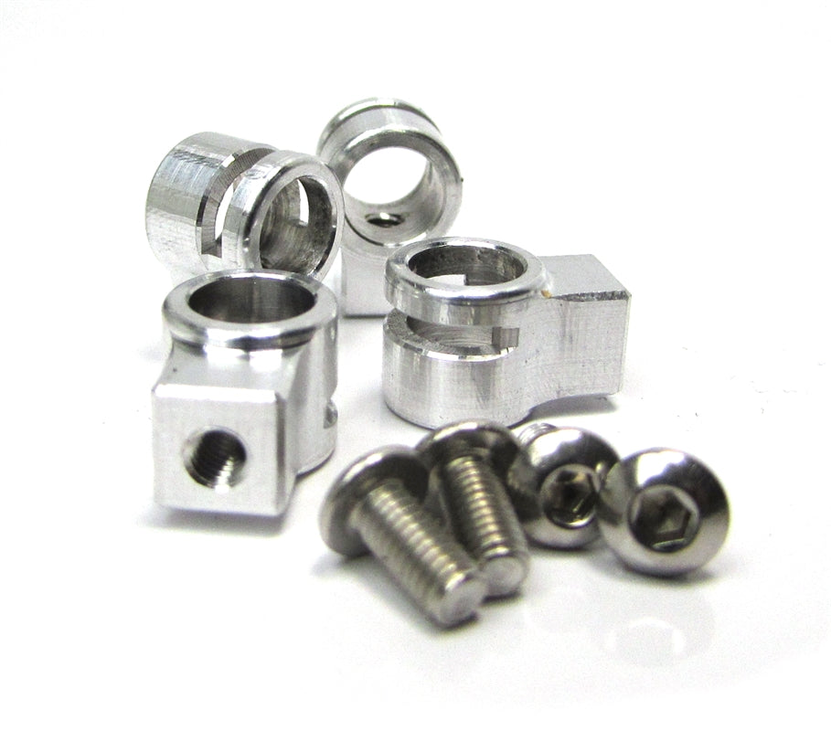 Team KNK Aluminum Body Mounts, Silver (4)
