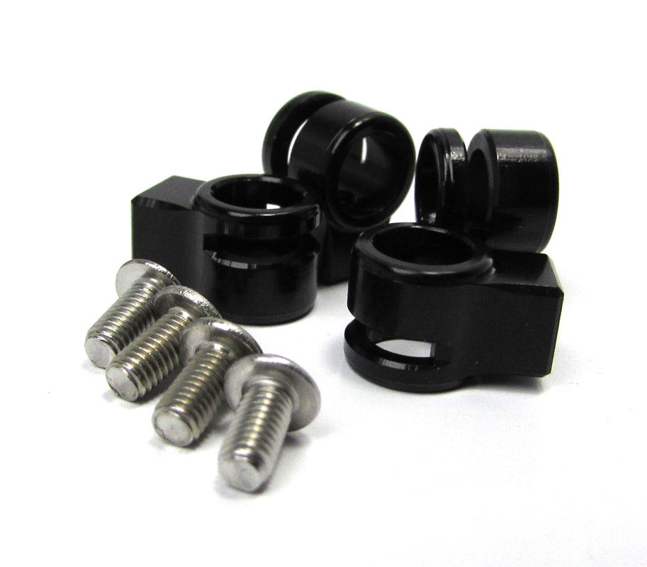 Team KNK Aluminum Body Mounts, Black (4)