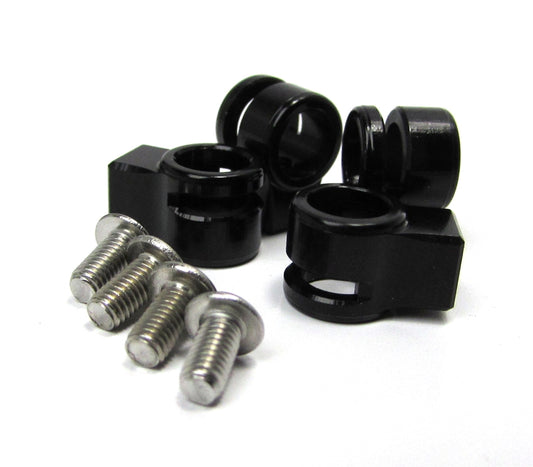 Team KNK Aluminum Body Mounts, Black (4)
