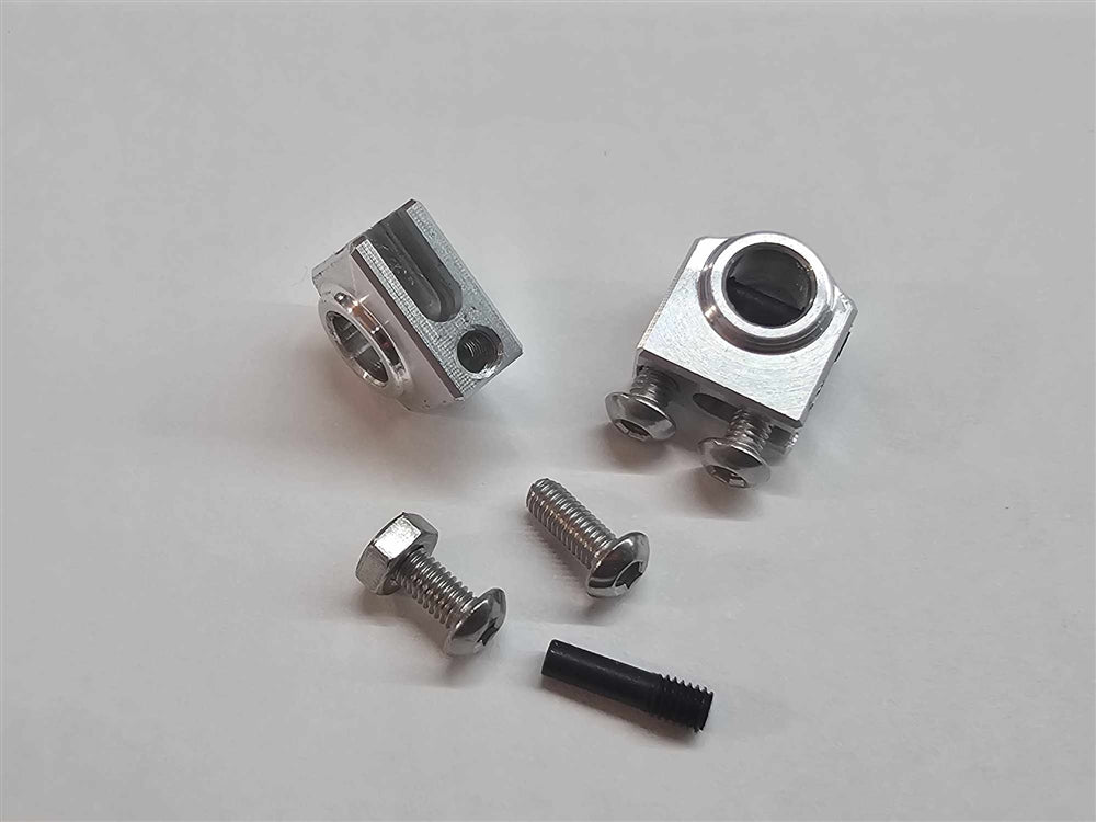 Team KNK Aluminum Body Mounts, Silver, Version 3 (2)