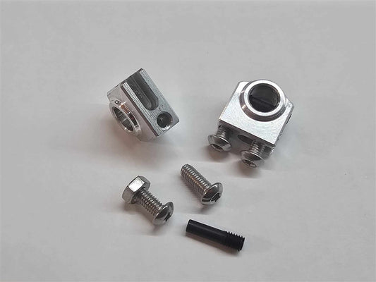 Team KNK Aluminum Body Mounts, Silver, Version 3 (2)