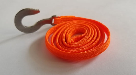 Team KNK 24" Tow Strap with Hefty Hook Neon Orange