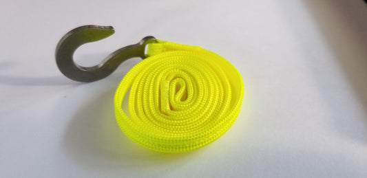 Team KNK 24" Tow Strap with Hefty Hook Neon Yellow