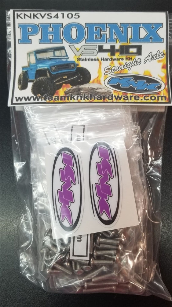 Team KNK Vanquish VS4-10 Phoenix Straight Axle Stainless Hardware Kit