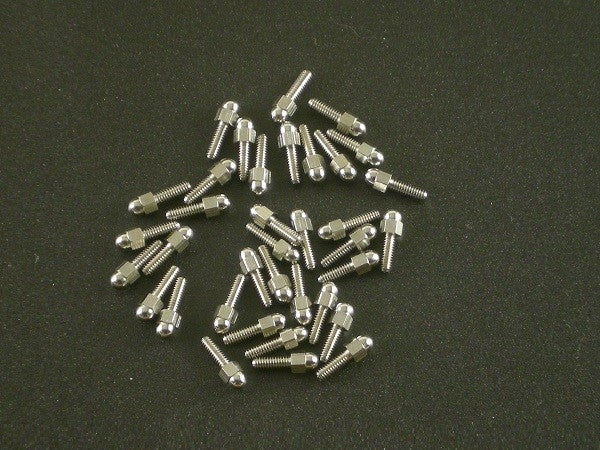Locked Up RC M2 Acorn Wheel Studs (35) Chrome (LOC-049)