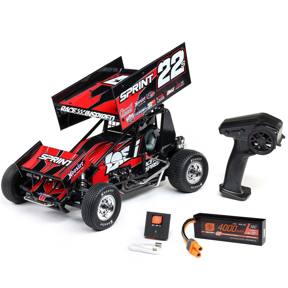 Losi 1/10 22S Sprint 2WD Brushless RTR with Battery and Charger - Red