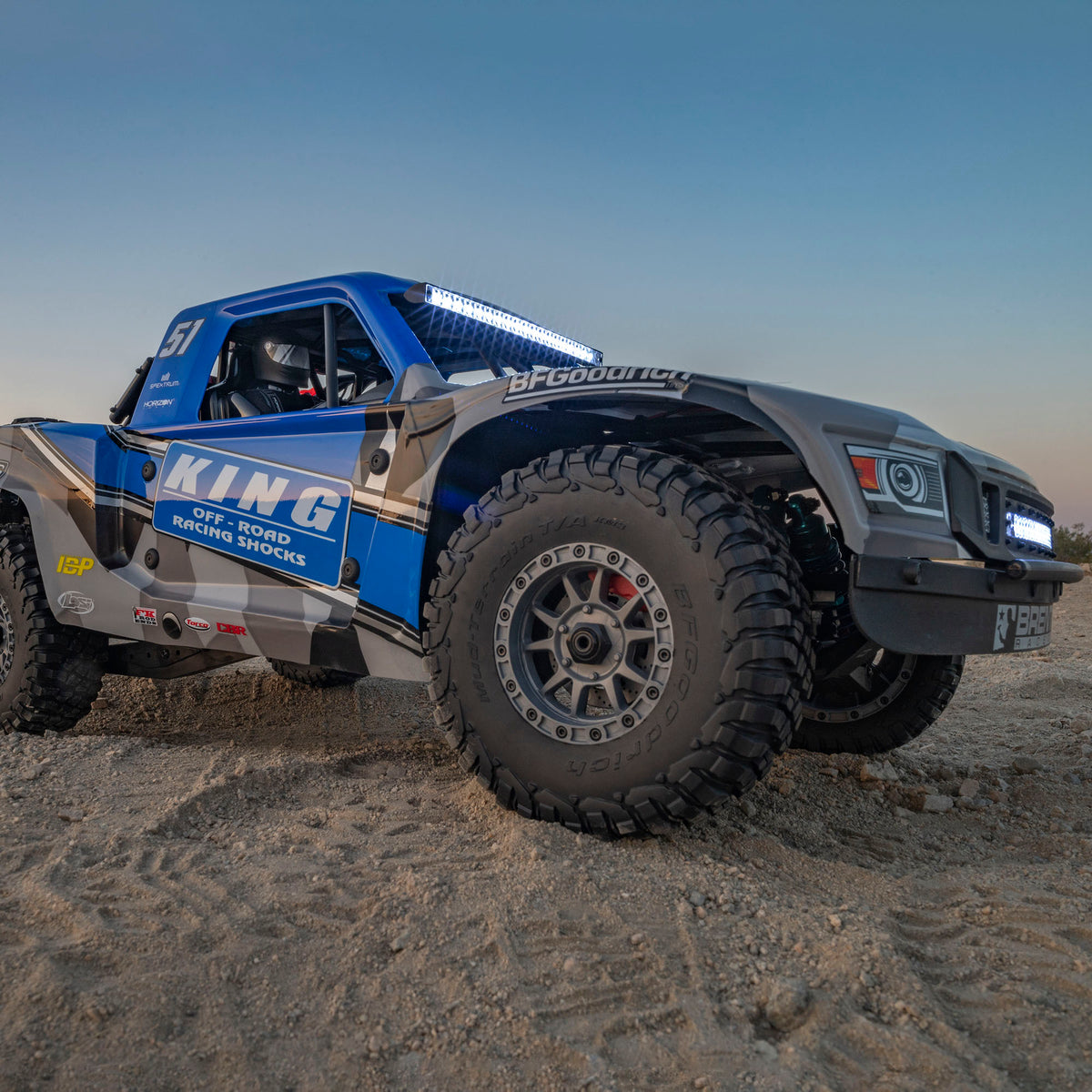 Losi 1/6 Super Baja Rey King 8S 4X4 RTR Brushless Desert Truck, Blue