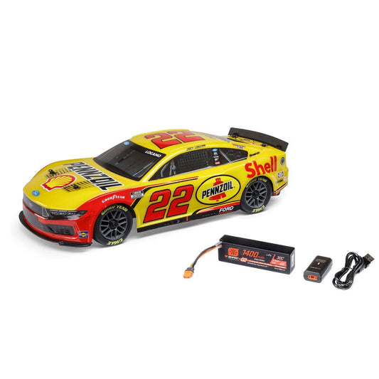 Losi 1/12 AWD NASCAR RC Race Car - Number 22 Joey Logano Ford Mustang