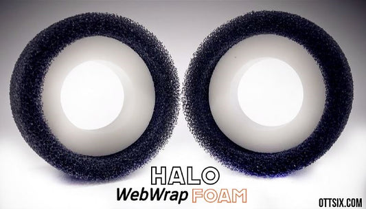 Team Ottsix Racing 1.9" HALO WebWrap Foams 3.5" OD - Blue Dot (2)